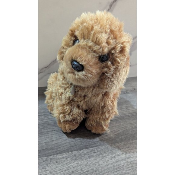 Miyoni by Aurora Brown Poodle Dog Plush Stuffed Animal toy Labradoodl 8" - Picture 2 of 10